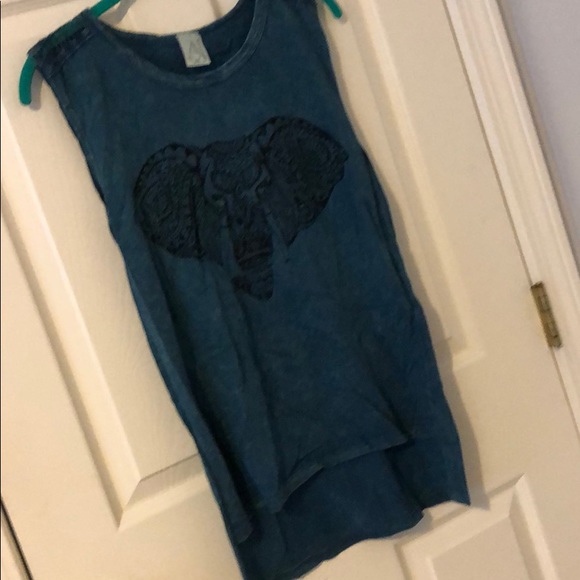 American Age high-low teal elephant tank! EUC - Picture 2 of 7